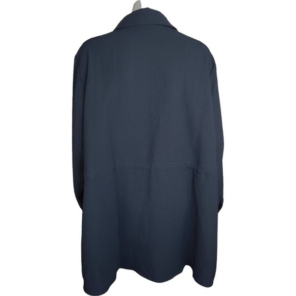 Girl With Curves Button Shirt Jacket with Adjustable Waist Black 2X NWOT - Picture 8 of 14